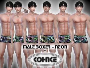 Sims 4 — Kohnke Male Boxer Neon by CHKohnke — Male Underwear Boxer