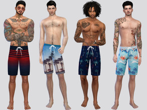 Sims 4 — Summer Beach Shorts by McLayneSims — TSR EXCLUSIVE Standalone item 9 Swatches MESH by Me NO RECOLORING Please