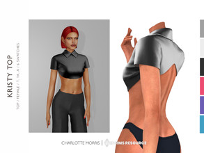 Sims 4 — Kristy Top by Charlotte_Morris — Kristy Top 6 swatches Feminine Teen, Young Adult, Adult New mesh All lods HQ