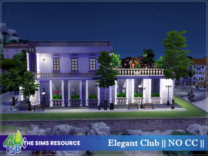 Sims 4 — Elegant Club || NO CC || by Bozena — The house is located in the Porto Luminoso. Tartosa. Lot: 30 x 20 Value: $