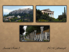 Sims 4 — Ancient Ruins II by nmflowergirl — Framed art scenes from the ancient world for home or museum. The perfect