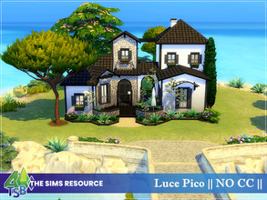 Sims 4 — Luce Pico || NO CC || by Bozena — The house is located in the Tartosa. Unfurnished Lot: 20 x 20 Value: $ 22 310