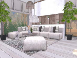 Sims 4 — Ziera Livingroom by Suzz86 — Ziera is a fully furnished and decorated livingroom. Size: 7x8 Value: $ 14,800