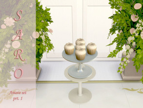 Sims 4 — Amara Cupcake by SSR99 — Wedding/ bakery muffins! 8 colors