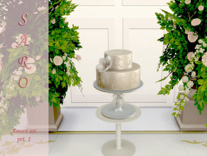 Sims 4 — Amara Small wedding Cake by SSR99 — A smaller two story wedding cake, because one is obviously not enough!