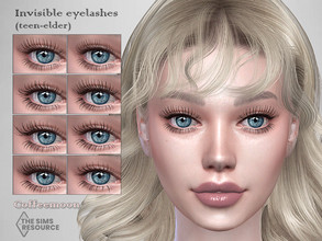 Sims 4 — Invisible eyelashes (Teen-elder) by coffeemoon — 3D lashes glasses category 21 styles for female only: teen,