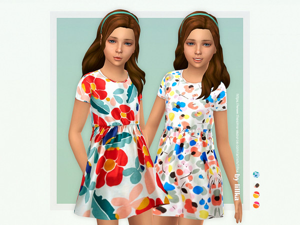 Sims 4 — Talia Dress by lillka — Talia Dress 4 swatches Base game compatible Custom thumbnail