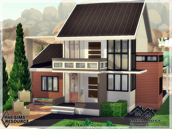 Sims 4 — LAINA - No CC by marychabb — A small residential house for Your's Sims . Fully furnished and decorated. Tested