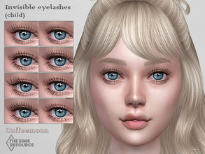 Sims 4 — Invisible eyelashes (Child) by coffeemoon — 3D lashes glasses category 21 styles for female only: child HQ mod