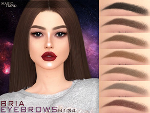 Sims 4 — Bria Eyebrows N134 by MagicHand — Soft angle eyebrows in 13 colors - HQ Compatible. Preview - CAS thumbnail