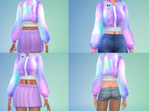 Sims 4 — DREAM OF SPACE - JACKET  by poptartlord — Hey! This jacket is my first Sims creation. It's super important to