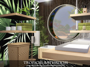 Sims 4 — Tropical Bathroom by dasie22 — Tropical Bathroom is an elegant room. Please, use code "bb.moveobjects"