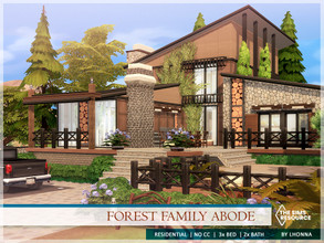 Sims 4 — Forest Family Abode /No CC/ by Lhonna — Big, inviting forest home perfect as a gateway villa. For a family of