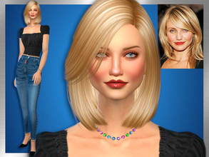 Sims 4 — Cameron Diaz by DarkWave14 — Download all CC's listed in the Required Tab to have the sim like in the pictures.