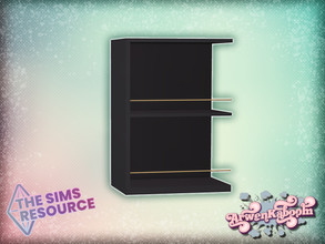 Sims 4 — Mid Century Modern Collection - Wall Cabinet Open Left by ArwenKaboom — Base game cabinet in three recolors. You