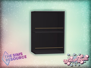 Sims 4 — Mid Century Modern Collection - Wall Cabinet Open Right by ArwenKaboom — Base game cabinet in three recolors.