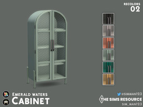 Sims 4 — Emerald Waters Cabinet Recolors 2 by sim_man123 — A set of recolors featuring gray hardware for my Emerald