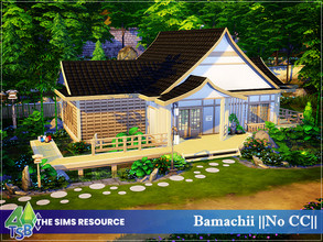 Sims 4 — Bamachii ||NO CC|| by Bozena — The house is located in the Wakaba. Mountain Komorebi. Lot: 30 x 20 Value: $ 50