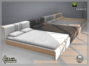 Sims 4 — Karkos bed by jomsims — Karkos bed double