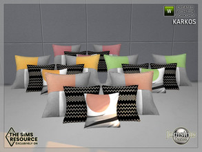 Sims 4 — Karkos cushions bed by jomsims — Karkos cushions bed