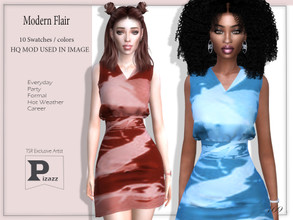 Sims 4 — Modern Flair Dress by pizazz — Modern Flair Dress for your sims 4 games. The dress is stylish and modern great