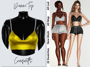 Sims 4 — Dunne Top by couquett — top for your sims 22 swatches Custom thumbnail Base game compatible this have all map