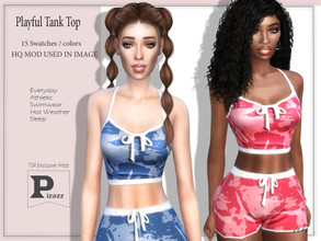 Sims 4 — Playful Tank Top by pizazz — Playful Tank Top for your sims 4 games. the image above was taken in game so that