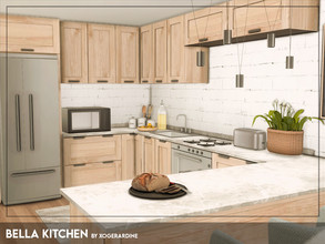Sims 4 — Bella Kitchen (TSR only CC) by xogerardine — Modern, scandinavian inspired kitchen! 