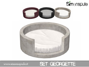 Sims 4 — Set Georgette  - Bed by Simenapule — Set Georgette - Bed. A round bed for eccentric sim. Fully functional. 4
