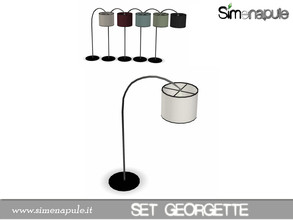 Sims 4 — Set Georgette - Floor Lamp by Simenapule — Set Georgette - Floor Lamp. 6 colors.