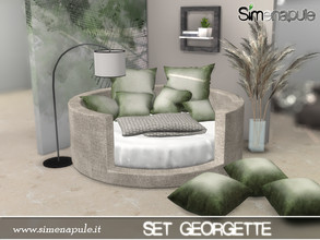 Sims 4 — Set Georgette by Simenapule — Set Georgette is a bedroom for an eccentric sim. The set includes 10 objects, 4