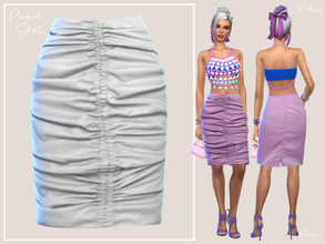 Sims 4 — RuchedSkirt by Paogae — Nice skirt ruched on the front, in six pastel colors, perfect for spring and summer, to