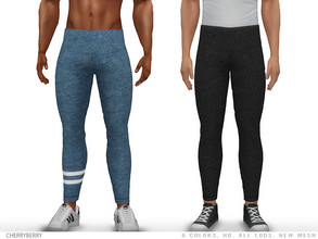 Sims 4 — Rock - Men's Pants by CherryBerrySim — Athletic wear denim stylish skinny pants for male sims.