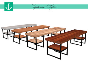 Sims 4 — Vivienne Office - Desk by zarkus — Vivienne Office - Desk 4 colors