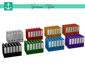 Sims 4 — Vivienne Office - Dossiers Vers. 2 by zarkus — Vivienne Office - Dossiers Vers. 2 8 colors