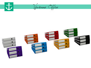 Sims 4 — Vivienne Office - Dossiers Vers. 3 by zarkus — Vivienne Office - Dossiers Vers. 3 8 colors