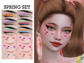 Sims 4 — Spring Set by Gea_Store — This set contain -1 Eyeshadow with 6 color swatches -1 Blush with 6 color swatches