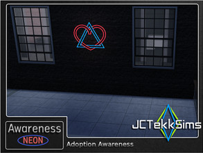 Sims 4 — Adoption Awareness Neon Wall Light by JCTekkSims — Created by JCTekkSims