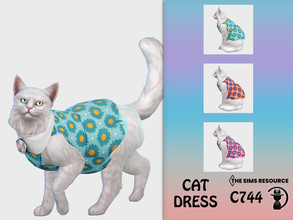 Sims 4 — Cat Dress C744 by turksimmer — 3 Swatches Compatible with HQ mod Works with all of skins Custom Thumbnail All