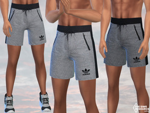 Sims 4 — Men Athletic Melange Shorts by saliwa — Men Athletic Melange Shorts 2 swatches