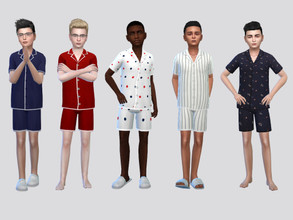 Sims 4 — Bedtime Full Outfit Boys by McLayneSims — TSR EXCLUSIVE Standalone item 8 Swatches MESH by Me NO RECOLORING