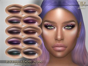 Sims 4 — Eyeshadow N206 by FashionRoyaltySims — Standalone Custom thumbnail 10 color options HQ texture Compatible with