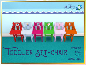 Sims 4 — Toddler Set - Chair by HopajSiupaj — -6 Swatches -Base Game Compatible -Mesh - EA Hope you enjoy!