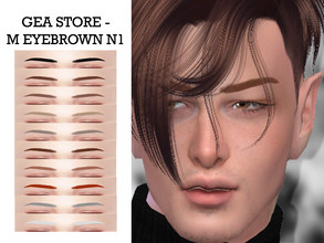 Sims 4 — Male Eyebrow N1 by Gea_Store — -10 color swatches -BGC -HQ Dont reclaim this as yours and dont re-uploaded Enjoy