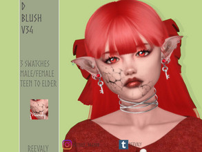 Sims 4 — D Blush V34 by Reevaly — 3 Swatches. Teen to Elder. Male and Female. Base Game compatible. Please do not