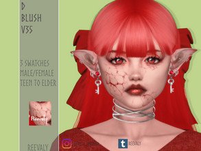 Sims 4 — D Blush V35 by Reevaly — 3 Swatches. Teen to Elder. Male and Female. Base Game compatible. Please do not