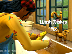 Sims 4 — Wash Dishes Fix (Updated September 23,2022) by MSQSIMS — With this mod, your Sims will no longer wash dishes in