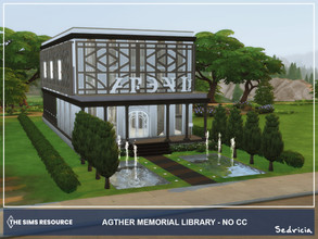 Sims 4 — Agther Memorial Library NoCC by Sedricia — Agther Memorial Library NoCC Sandy Run, Newcrest Public Library Full