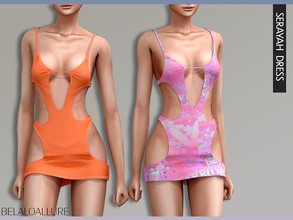 Sims 4 — Belaloallure_SERAYAH dress (patreon) by belal19972 — Simple mini dress with cut outs . enjoy :) 