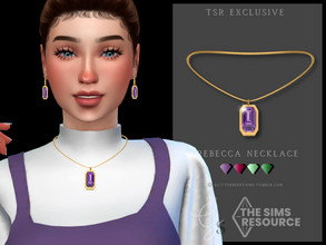 Sims 4 — Rebecca Necklace by Glitterberryfly — A gorgeous amethyst necklace